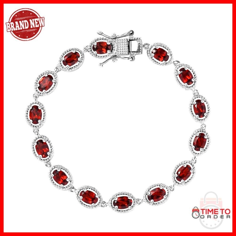 Sterling Silver Tennis Bracelet Elegant Minimal Chic Gemstone Jewelry Gift